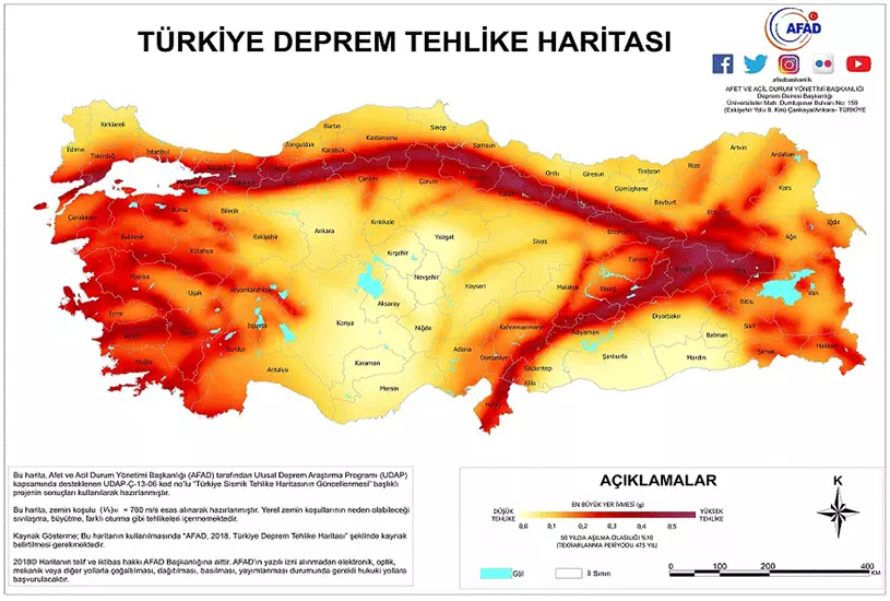 مناطق زلزله خیز ترکیه | استان های زلزله خیز ترکیه